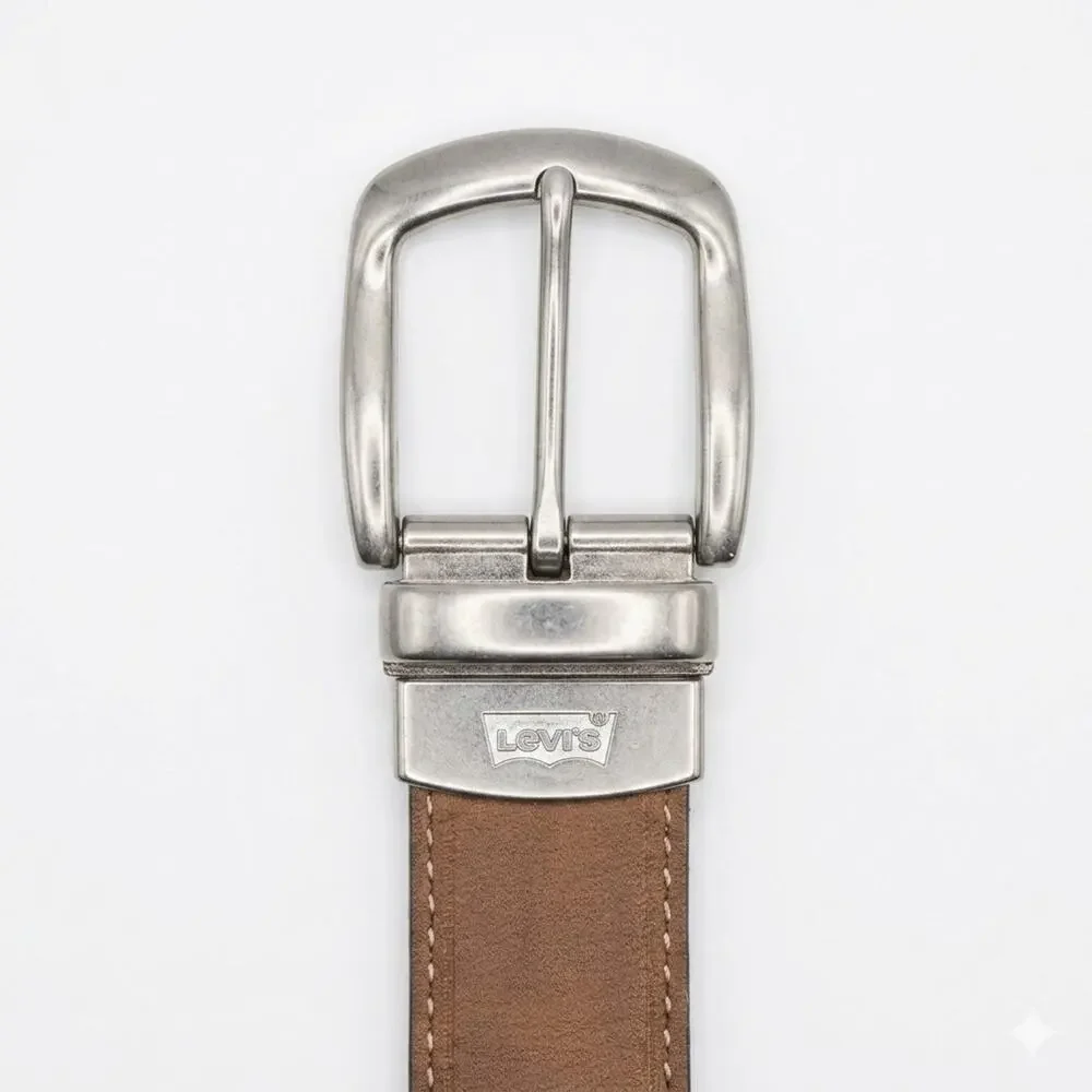 Levi’s 2-in-1 Reversible Belt Black Brown Big Tall Size 50 52 Leather 1.5”
